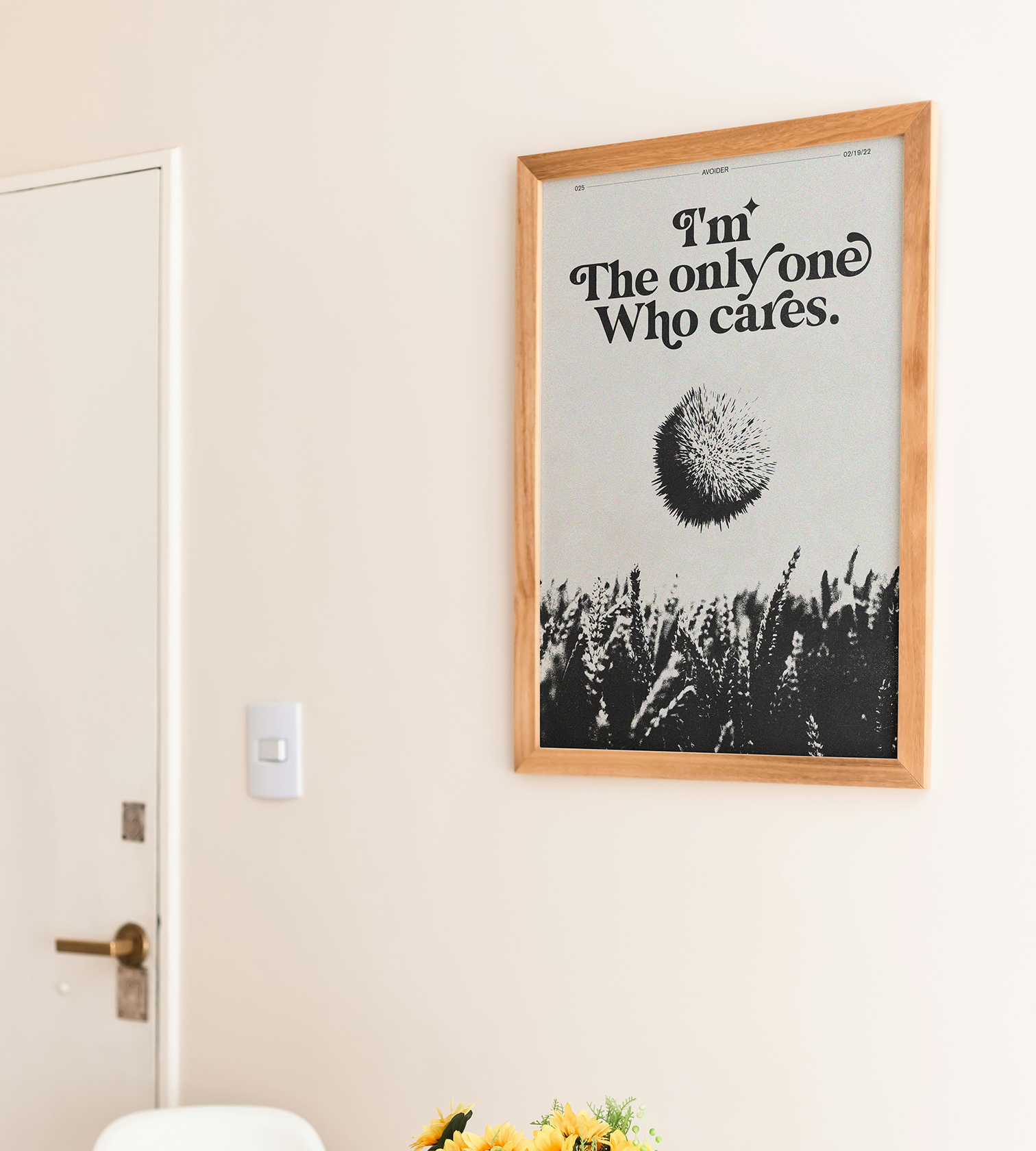 I Am The Only One Who Cares - Abstract Minimal Poster