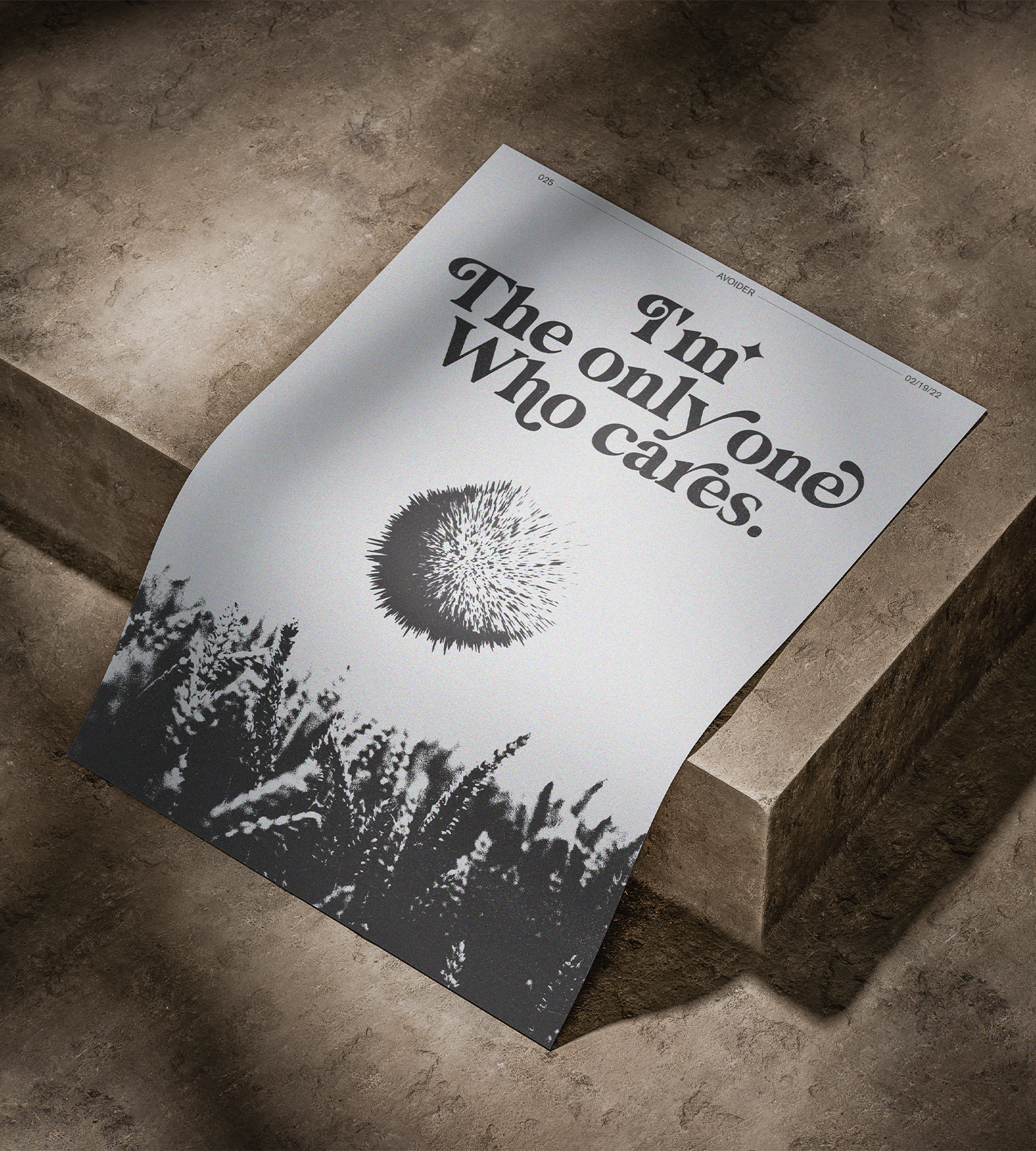 I Am The Only One Who Cares - Abstract Minimal Poster